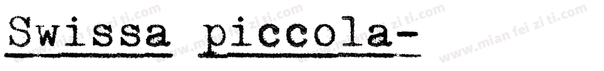 Swissa piccola字体转换